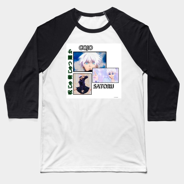 GOJO SATORU DIFFERENT VERSIONS Baseball T-Shirt by saturnswamp